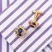 Blue Crystal Cufflinks For Mens Fashion Brand Cufflink High Quality