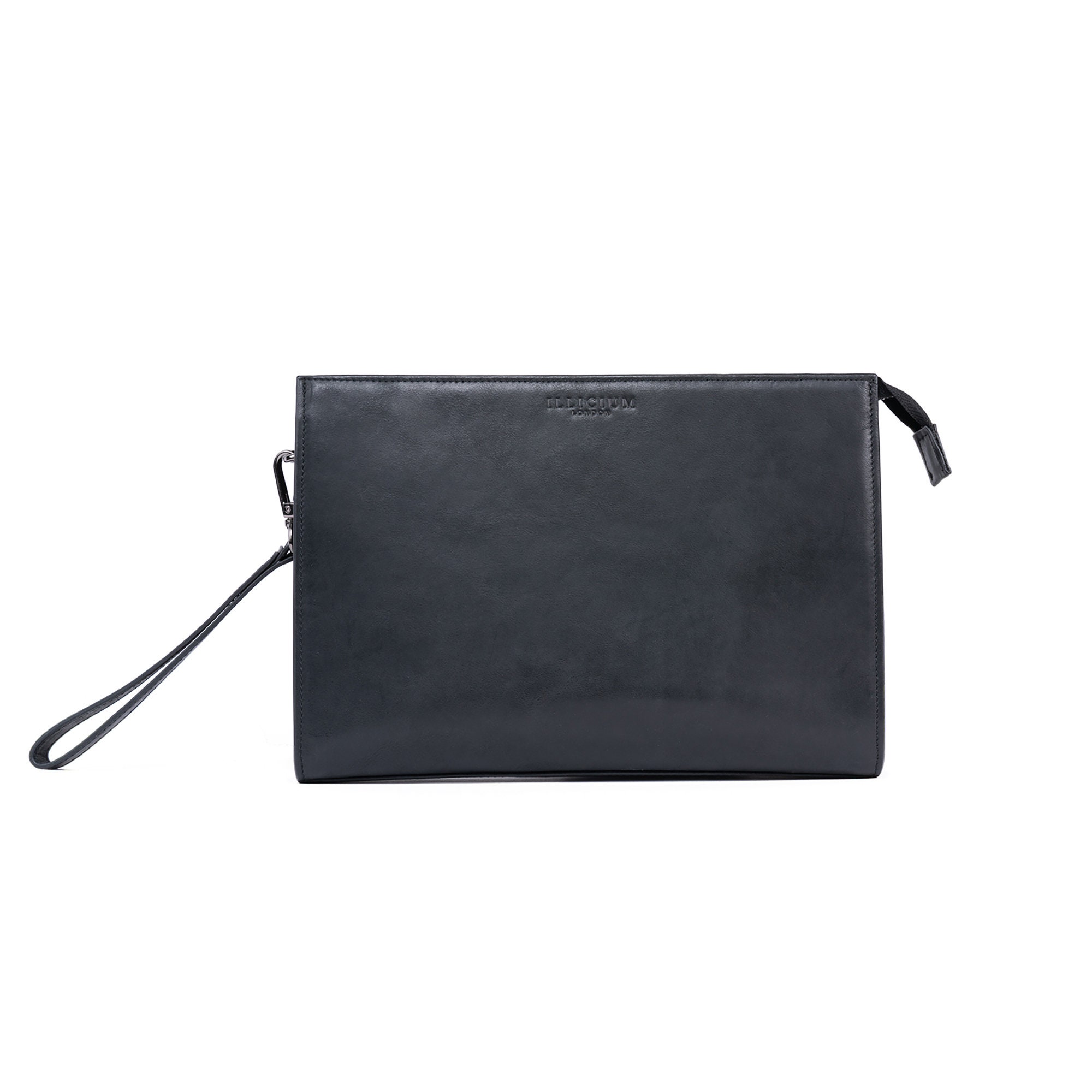 Yves Saint Laurent Monogram Key Pouch Coin Purse 485632 Calfskin Black Used