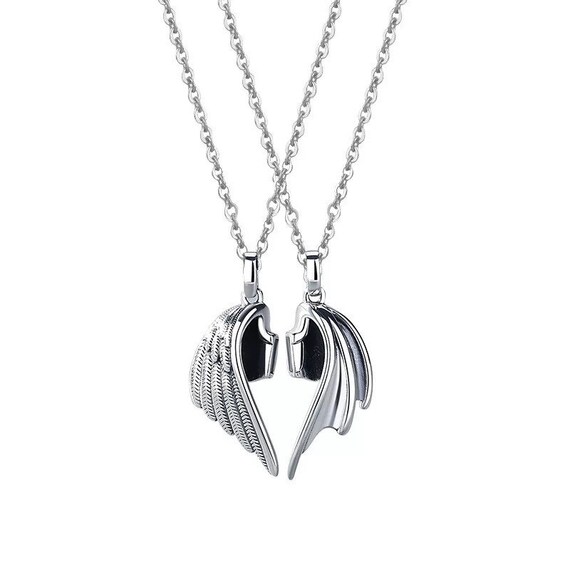 Couple on sale necklace silver