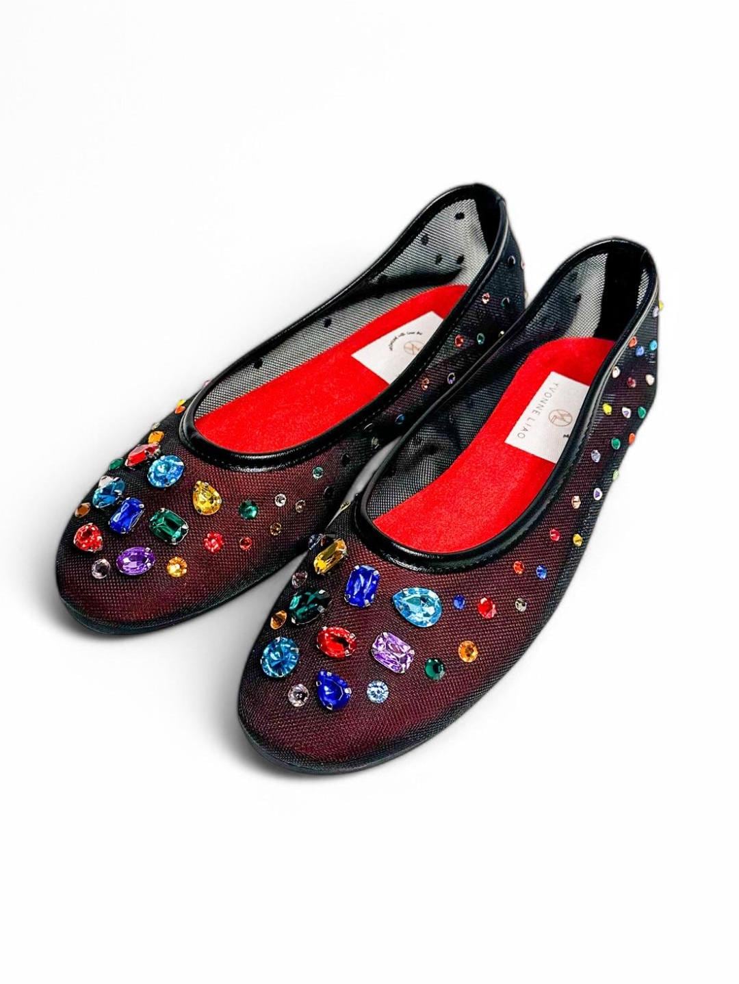 IT MICHAA [イミシャ] Jewelry Mesh Flat Shoes Amazon.com: MICIFA Rhinestone Ballet Flats for Women