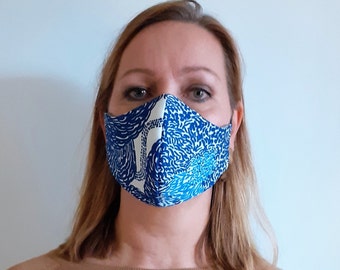 Marimekko Face Mask, 100%cotton, Filter insert, Elastic, Washable,Stylish Face mask, Stay Safe Mask, Made in Finland