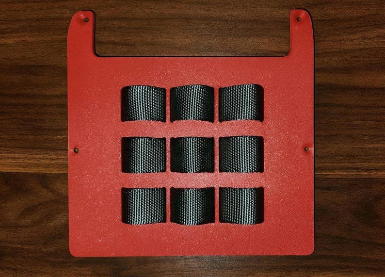 3rd Gen Toyota Tacoma MOLLE Panel | 3D Printed Armrest Organizer Tool Red