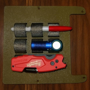 3rd Gen Toyota Tacoma MOLLE Panel | 3D Printed Armrest Organizer Army Green