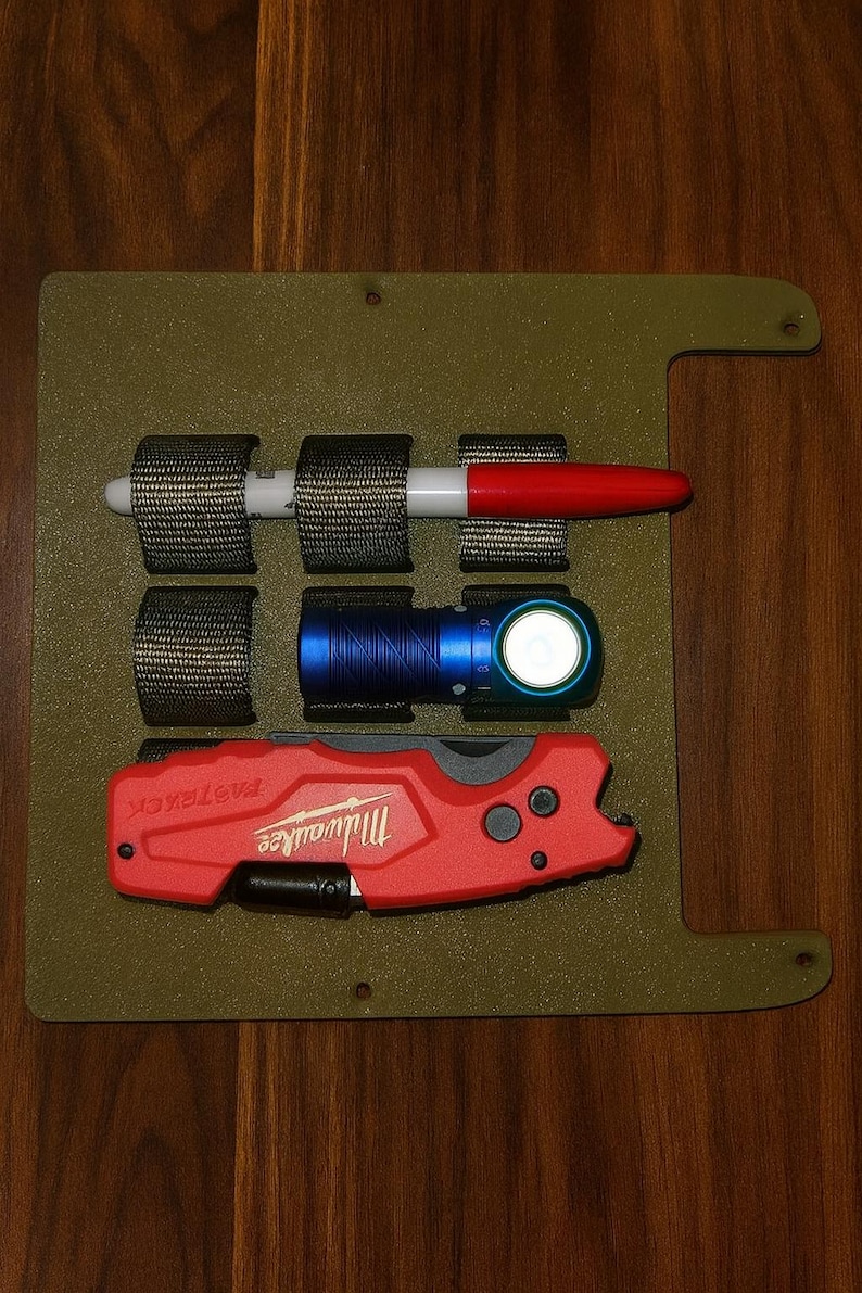 3rd Gen Toyota Tacoma MOLLE Panel | 3D Printed Armrest Organizer Army Green