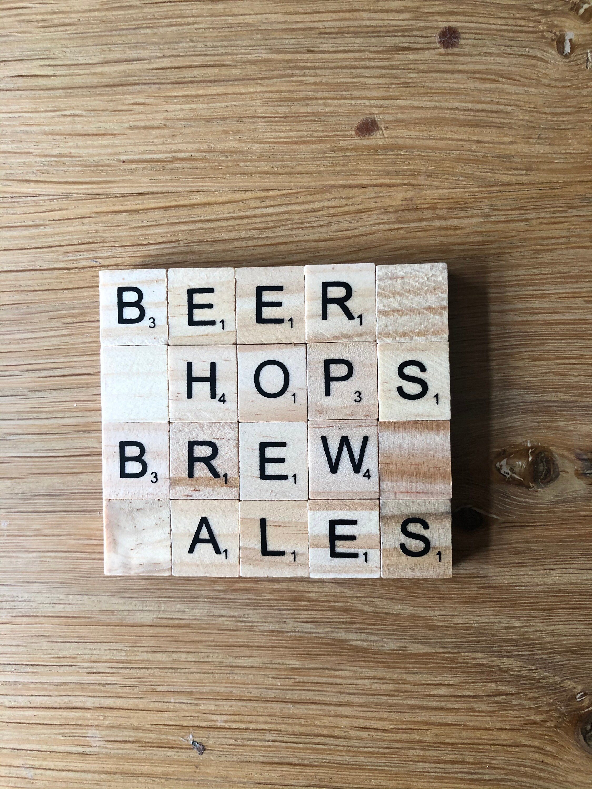 Beer Ale Drinker Wood Handmade Scrabble Tile Coaster Etsy UK