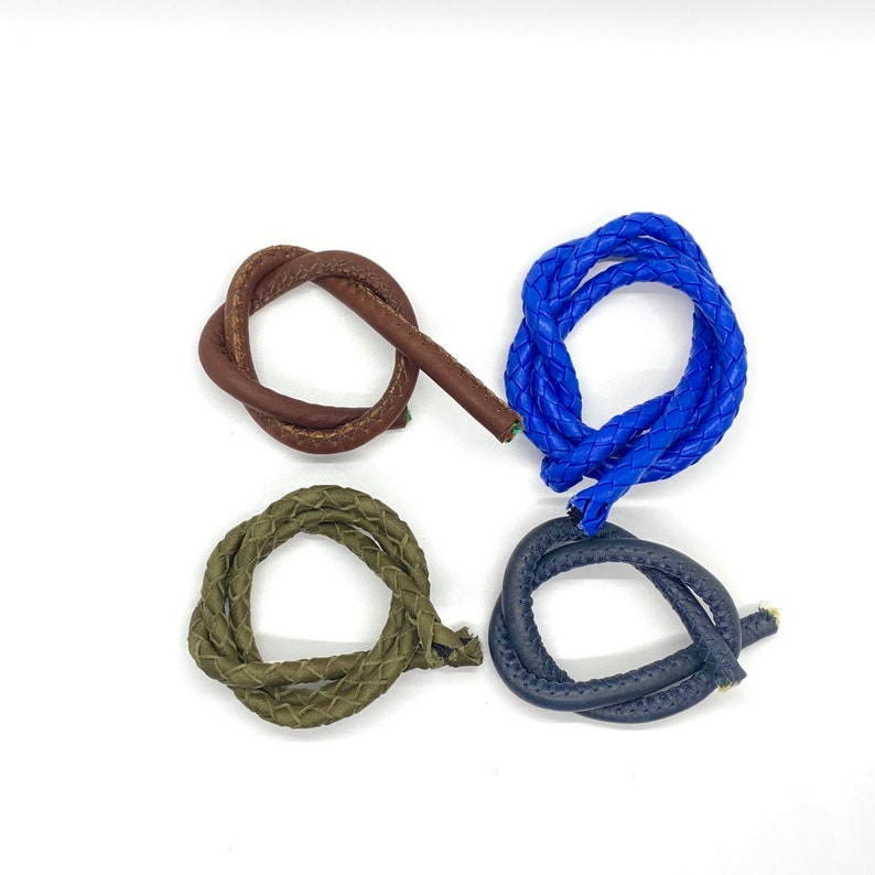bracelets or earrings Leather rope for DIY craft 6mm Royal Blue Braided Leather Cord for jewelry
