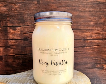 Very Vanilla Hand-Poured Soy Candles | Clean-Burning, Long-Lasting | Modern Minimal Decor