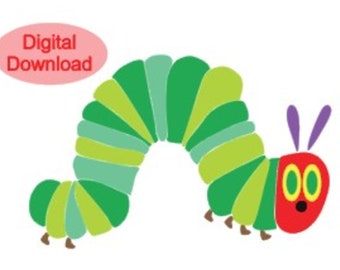 Hungry Caterpillar SVG - Eric Carle Inspired First Birthday (Digital Download)