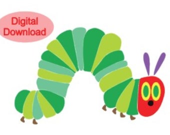 Hungry Caterpillar SVG  | Eric Carle | SVG | Digital | First Birthday | Decorations | Classroom | Decal | Iron On | Wall Decor