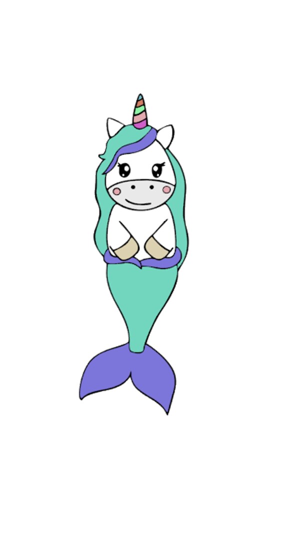 Unicorn Mermaid SVG Mermaid Unicorn SVG Party | Etsy Australia