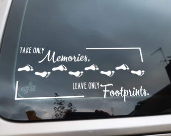 Campervan, motorhome Sticker – Take Only Memories, Leave Only Footprints NC500, Route 66,  Road trip