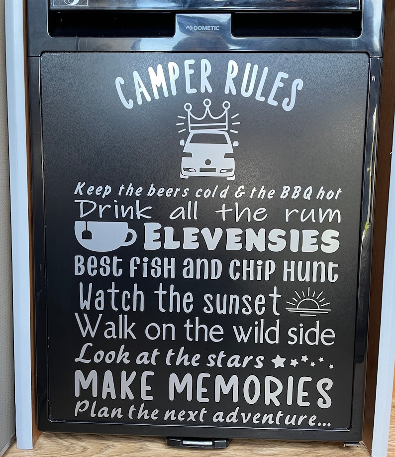 Camper Rules Vinyl Decal / Sticker / Sign Personalised Etsy