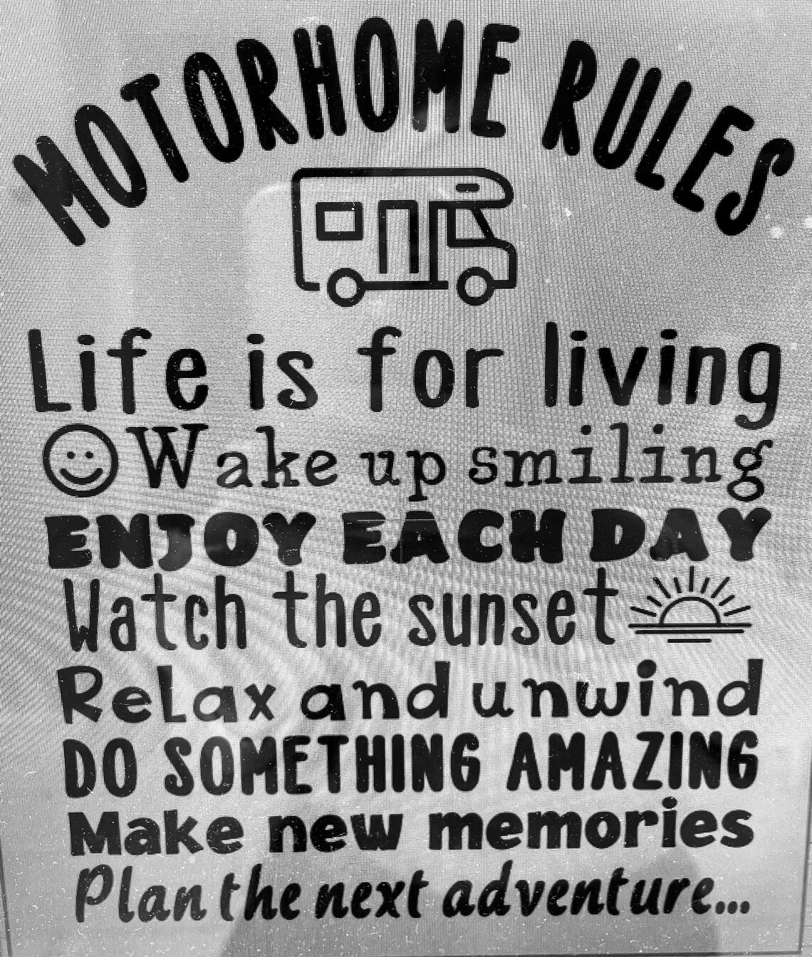 Camper Rules Vinyl Decal / Sticker / Sign Personalised Etsy UK