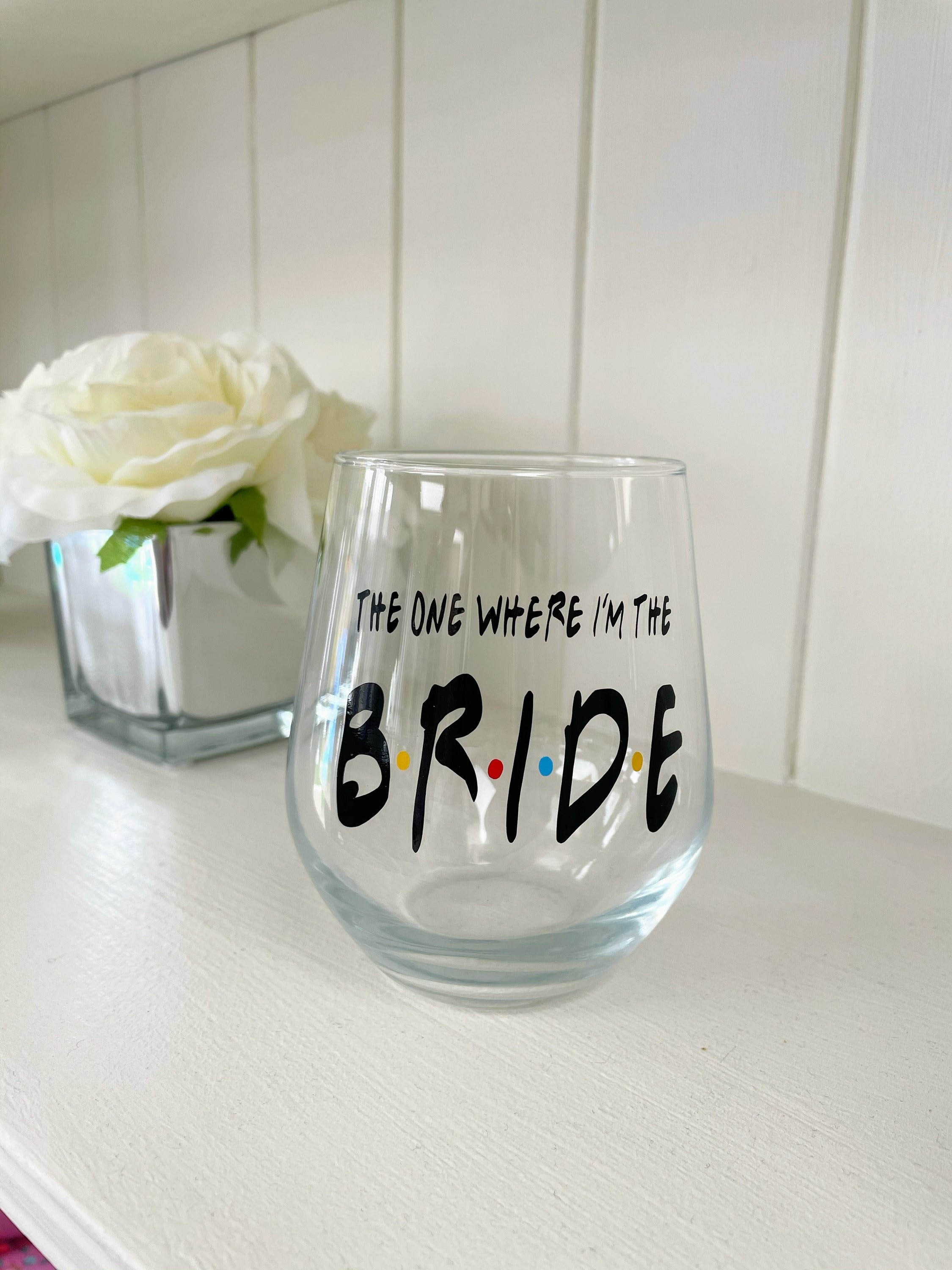 FriendsInspired Wine Glass Personalised Stemless Glass with Etsy