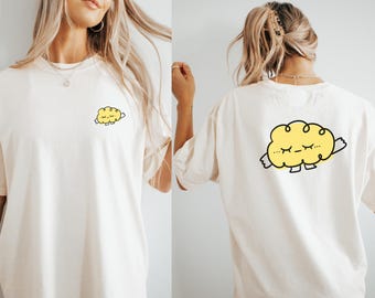 Camiseta adorable, camiseta con estampado de garabatos kawaii, camiseta con estética alegre, regalo para amantes del arte adorable.