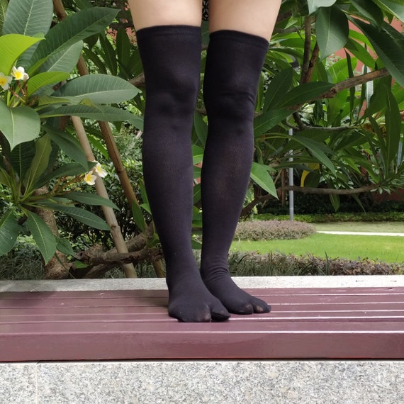 Thigh High Tabi Stocking,japanese Style, Unisex Split-toe Tabi Cotton Socks,  Fit Sizes Thigh High Stocking, Leg Warmer, Over Knee Stocking, 