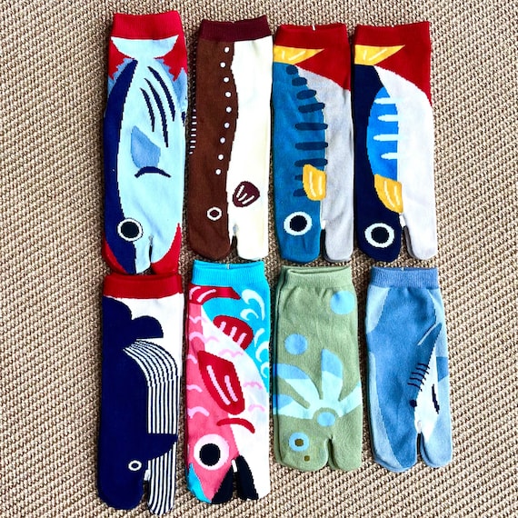 Tabi Fish Socks,japanese Style Split-toe Tabi, Unisex Split-toe