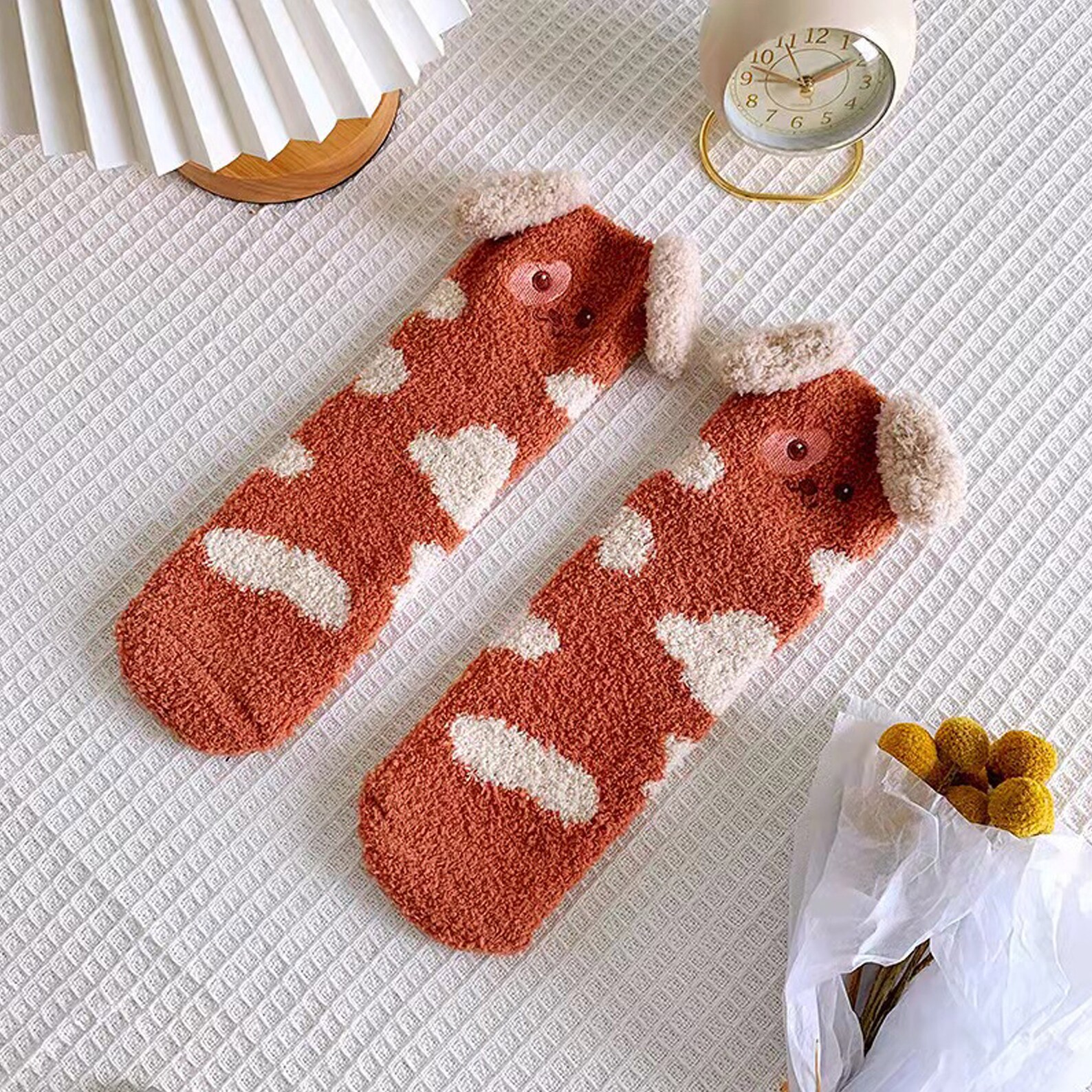 Cute Cartoon Fuzzy Socksanimal Paw Patternbed Sockswarm - Etsy