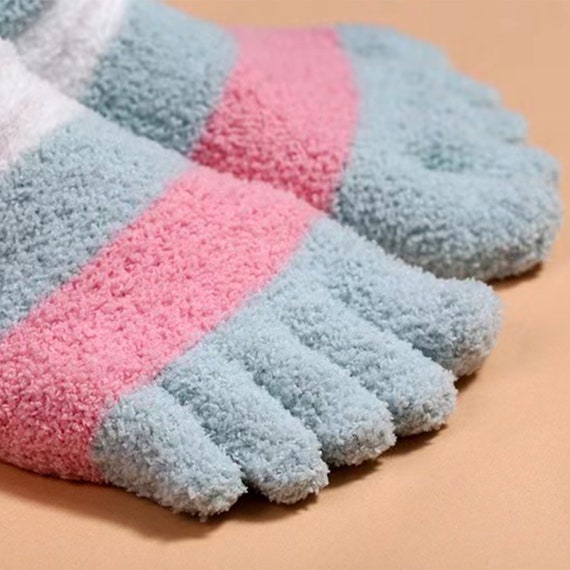 Fuzzy Split-toe Socks,bed Socks,warm Soft Fuzzy Ear Bed Socks, Warm & Soft,  Cute 