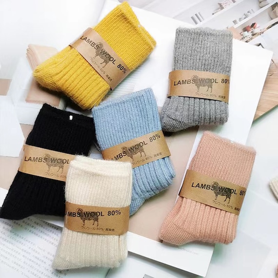 Enfants Bébé Garçon Filles Laine Chaussettes Épaisses Bande d