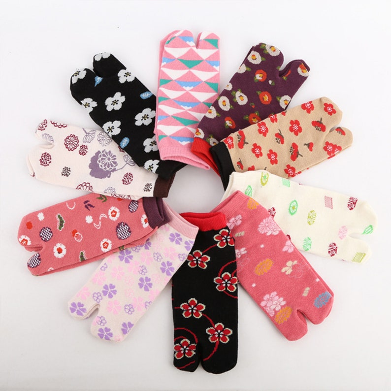 Autumn Tabi Socks,Japanese Style, Unisex Split-Toe, Tabi Cotton Socks, Fit Sizes  Leg Warmer, 