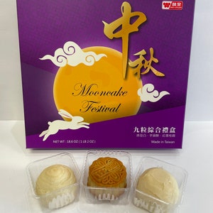 XM Culture 4/6 Cavity Moon Cake Gift Box Mid-Autumn Style