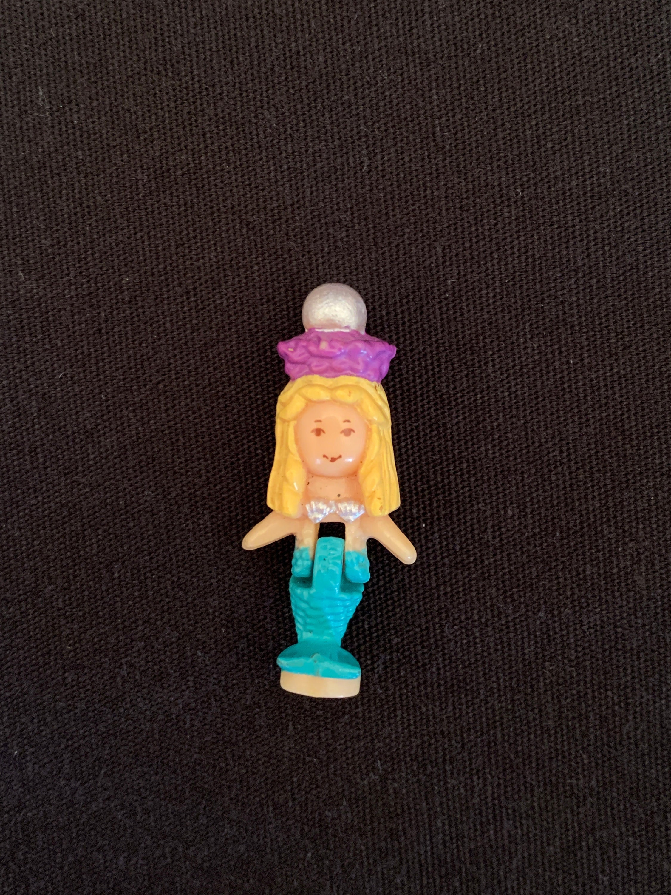 Extremely Rare Complete Vintage Polly Pocket, Polly Pocket Seashine Mermaid  Locket Polly Pocket Vintage During Mermaid Gold 