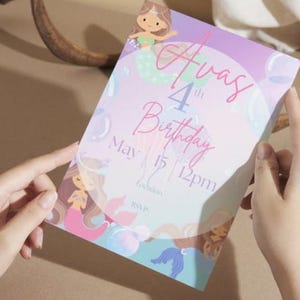 Kids Birthday Party Invitation - Editable Canva Template | Instant Download