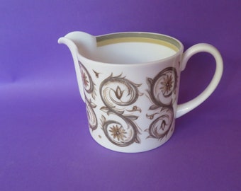 Susie Cooper Venetia 2039 pattern (1961) creamer with backstamp dating 1965-1966, collectible Susie Cooper dining, afternoon tea, MCM jug