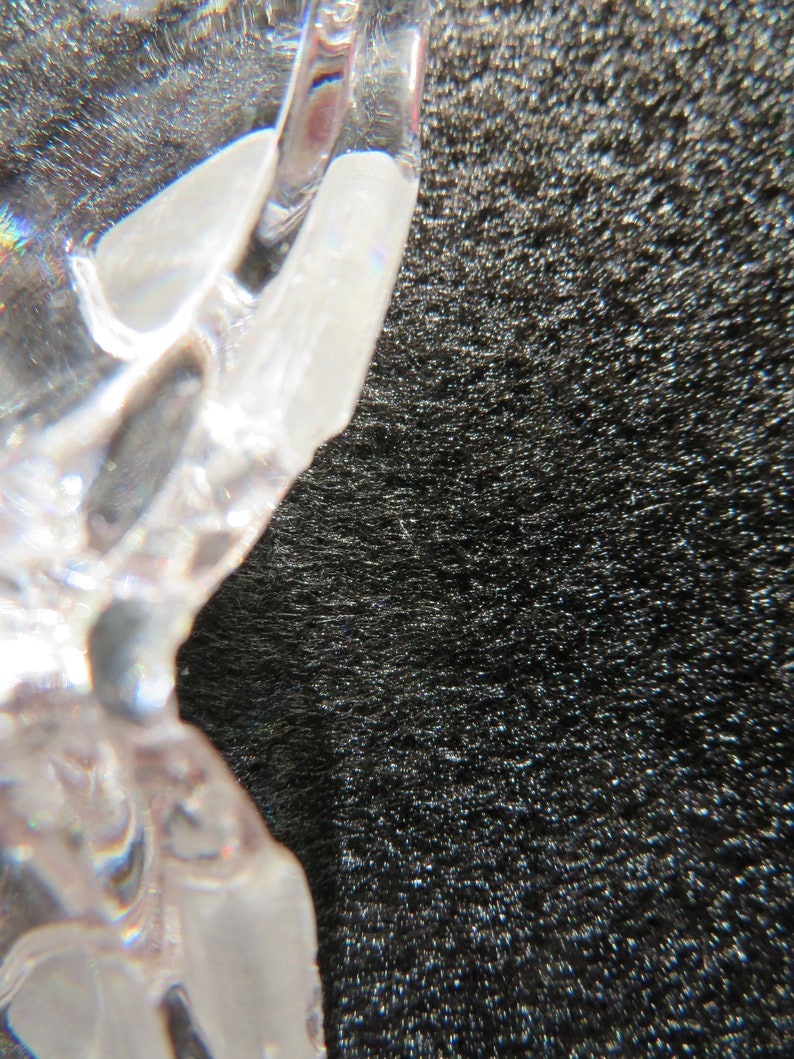 West German crystal crystal trinket box Vintage West German Bleikristall 24/% lead crystal glass heart shaped trinket box with rose pattern