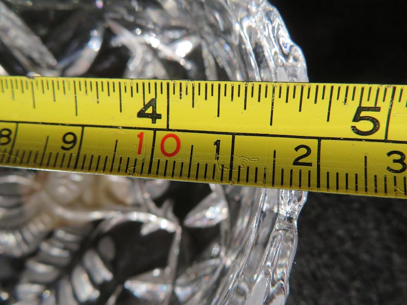 West German crystal crystal trinket box Vintage West German Bleikristall 24/% lead crystal glass heart shaped trinket box with rose pattern