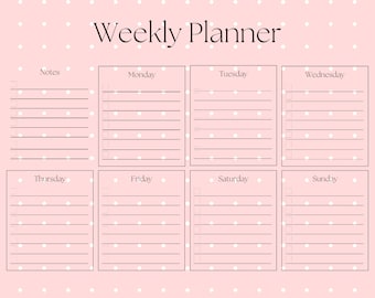 Weekly Planner Printable to Do List - Etsy