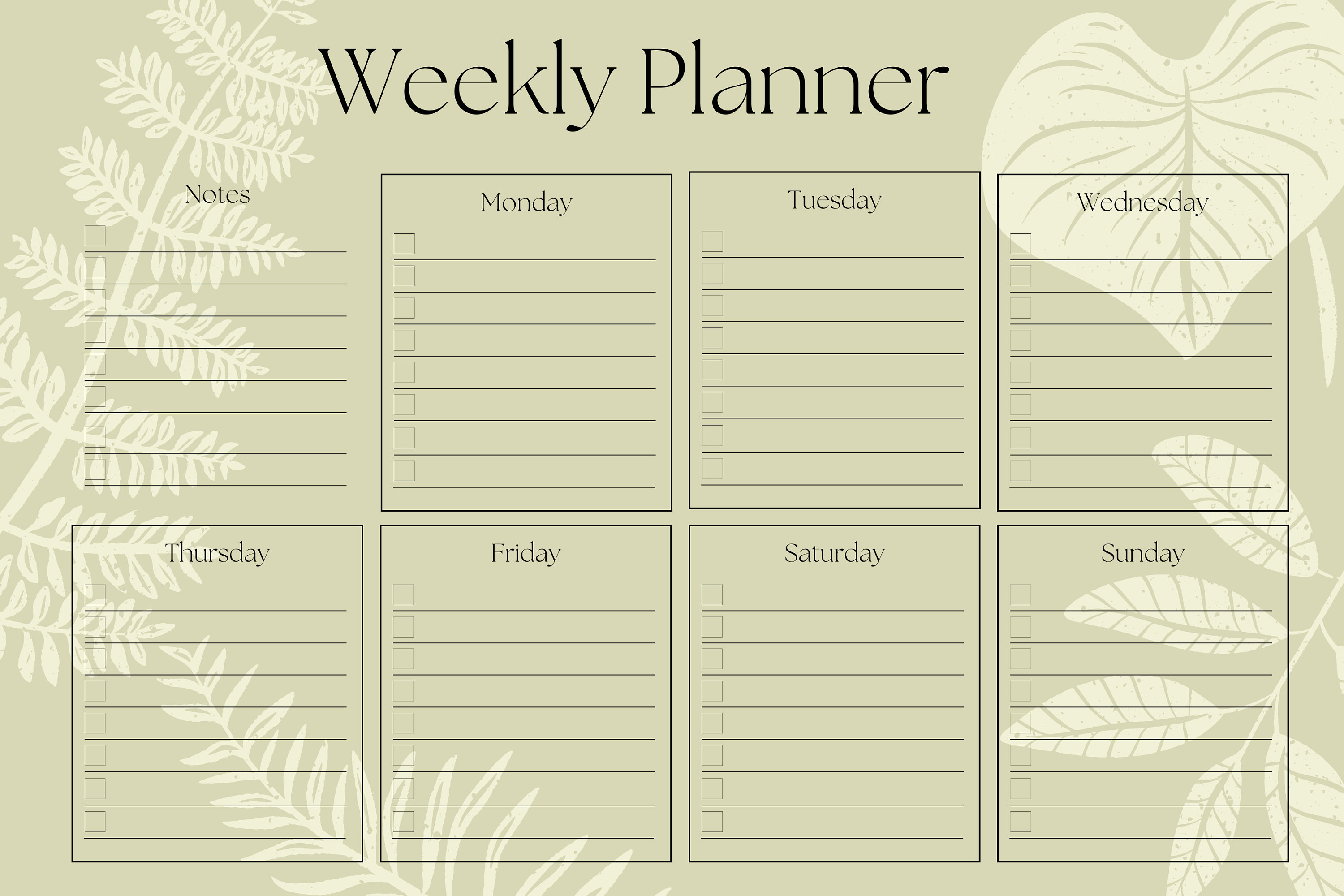 Weekly Planner Printable to Do List - Etsy