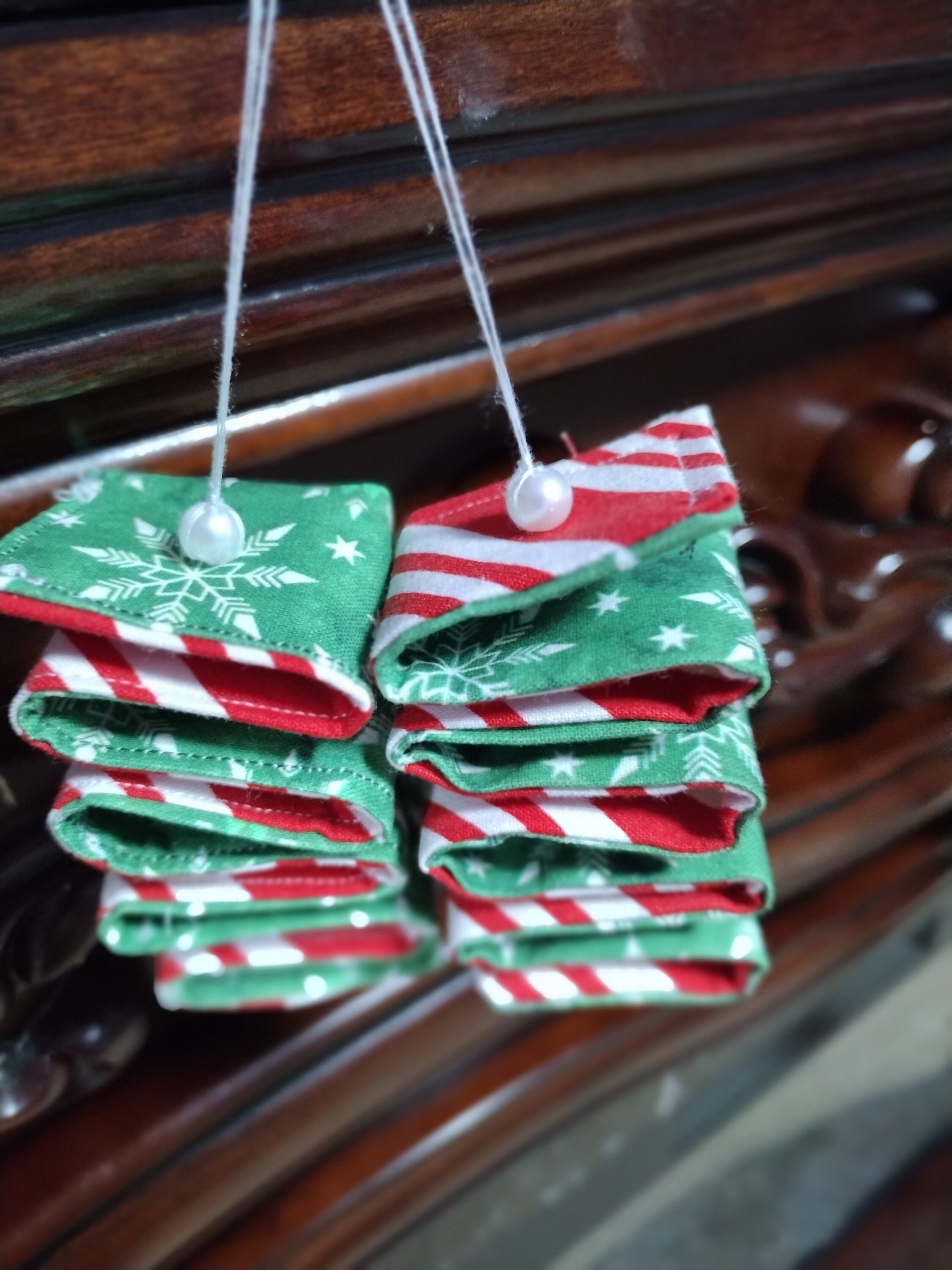 Fabric Ribbon Candy Ornaments - Etsy