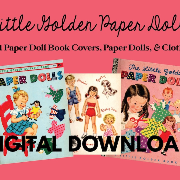 The Little Golden Paper Dolls Vintage Book Covers, Dolls, and Clothes