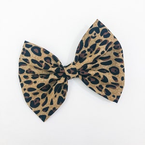 Cheetah Print Bow | Cheetah Bow | Brown Bow | Black Bow | Pattern Bow | Toddler Bow | Girls Bow | Oversized Bow | Toddler Bow | Hair Bow