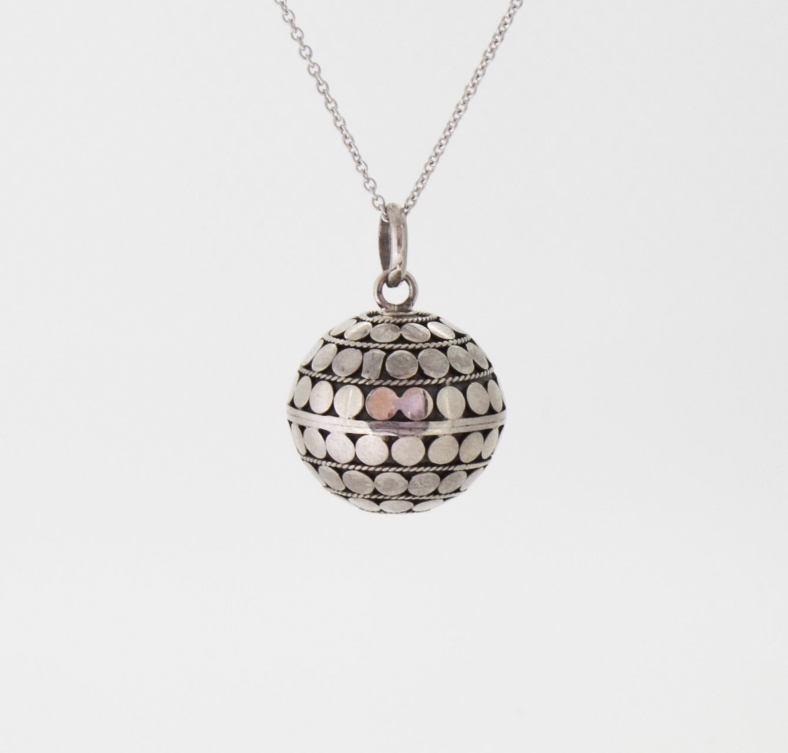 Harmony Ball Sterling Silver Bali Harmony Ball Necklace Etsy