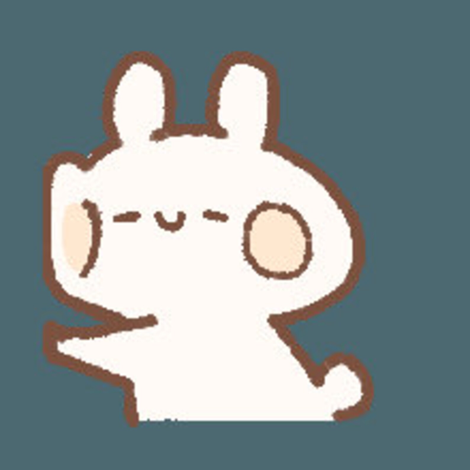 Peach Bunny Pack 40 Cute Digital Sticker Pack bunny Stickers Download