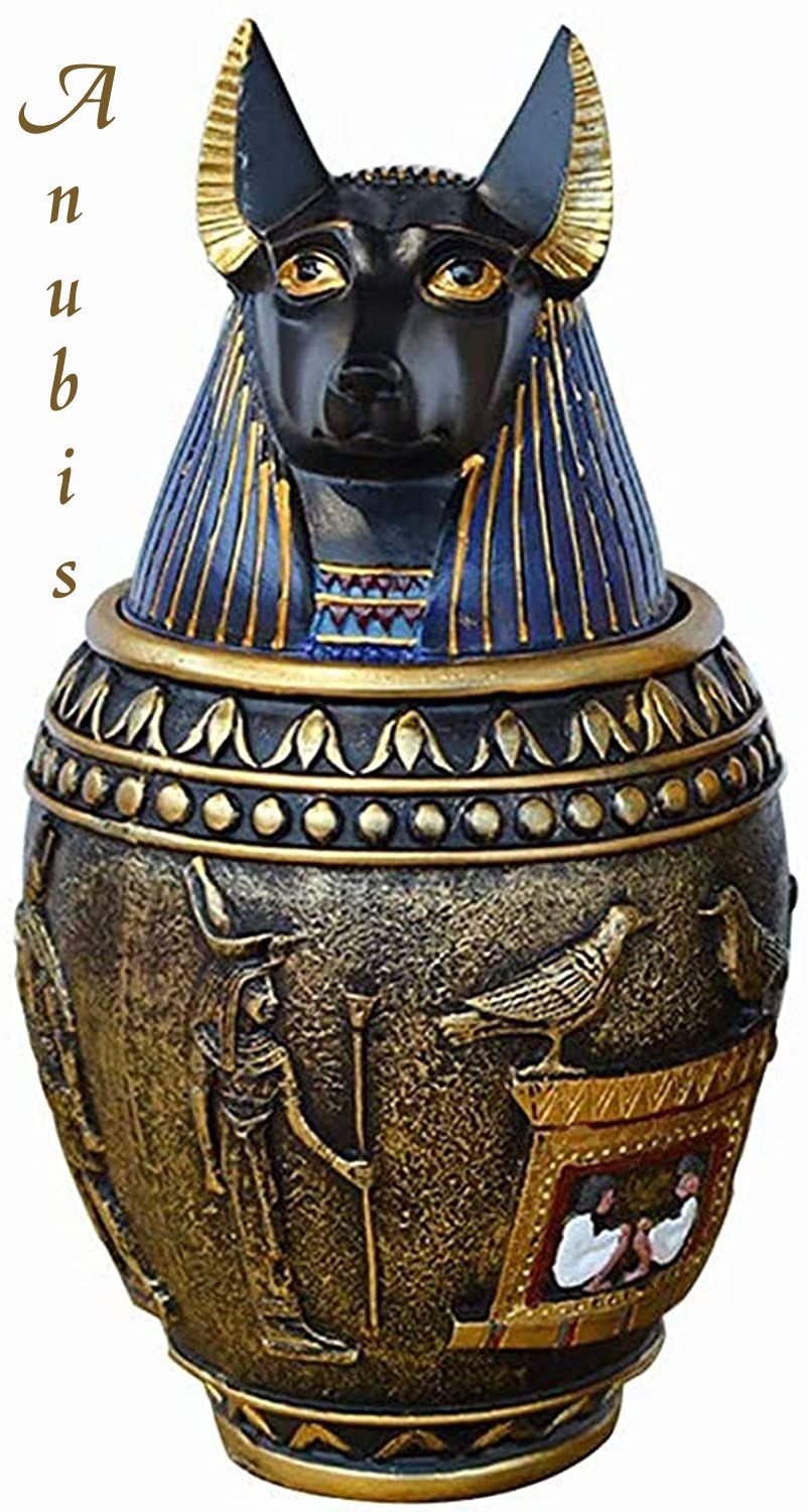 Egyptian Urn, Adult Large Ashes Urn Human Cremation Ashes Memorial