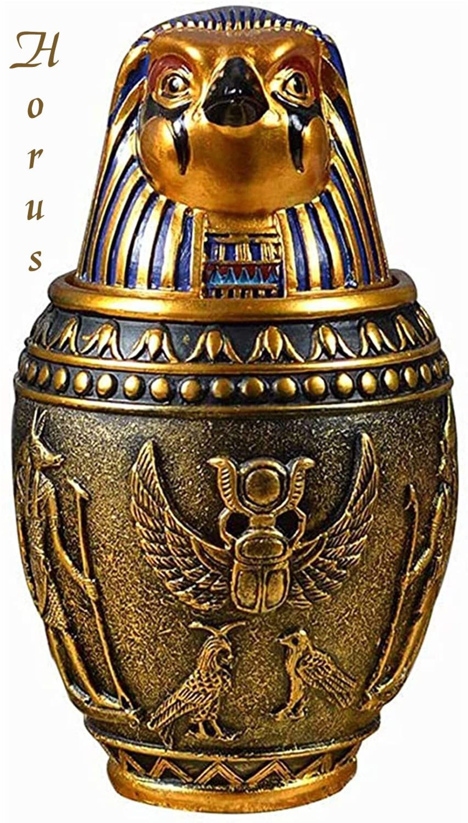 Egyptian Urn, Adult Large Ashes Urn Human Cremation Ashes Memorial