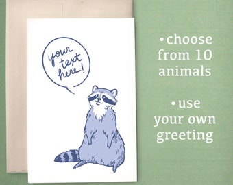 Customizable Greeting Cards: Menagerie | 10 original illustrations