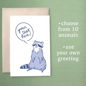 Customizable Greeting Cards: Menagerie 10 original illustrations image 1