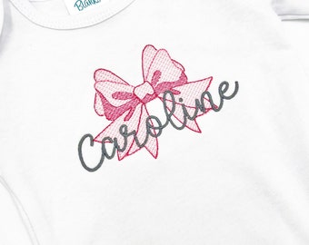 Baby girl coming home outfit, Monogram newborn sleeper, zip up baby gown, newborn picture outfit, monogram baby clothing, going home outfit