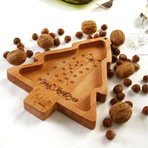 Christmas Tree Shaped Wooden Plate