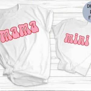 Mommy and Me Retro png, Mama and Mini png, Matching Shirt png, Mom Shirt png, Toddler Shirt png, Onesie PNG, jpeg, Sublimation, Retro Shirt