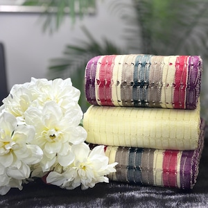 Multicolor Aso Oke Fabric Combo: Yoruba Woven Cotton Strips