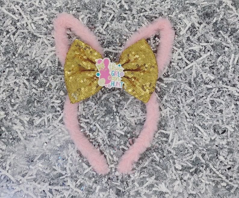 Easter Sequin Bow Bunny Ears