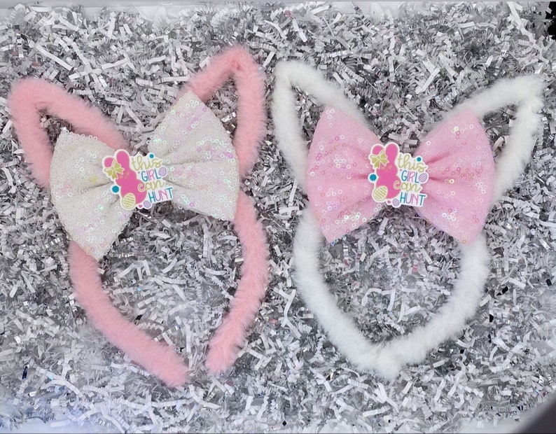 Easter Sequin Bow Bunny Ears