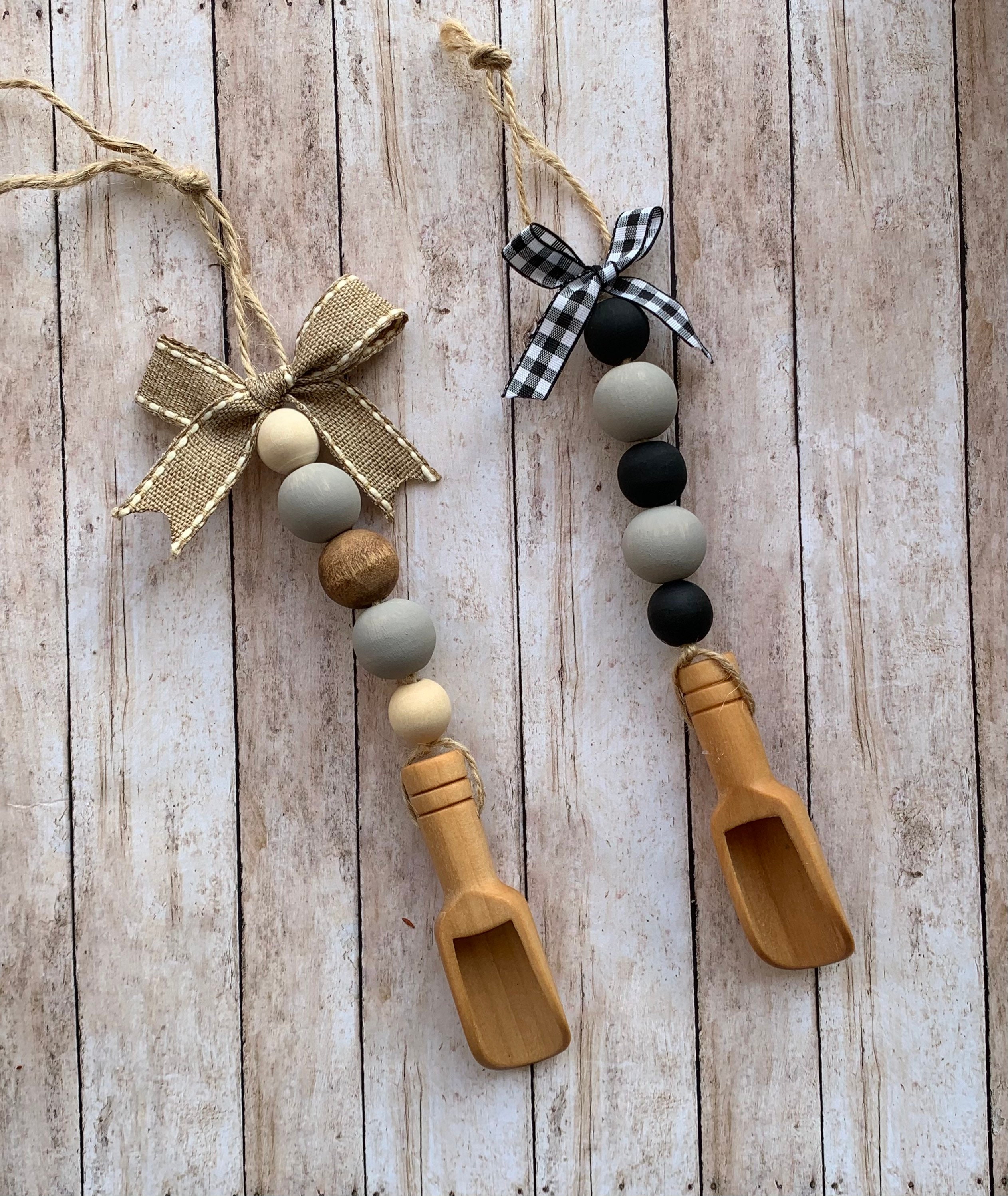 Canister Mini Scoop Canister Wooden Spoon Farmhouse Kitchen Etsy