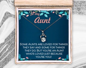 Aunt Niece Necklace Gift, Aunt Niece Heart Pendant Jewelry, Best Aunt Birthday Christmas Gifts